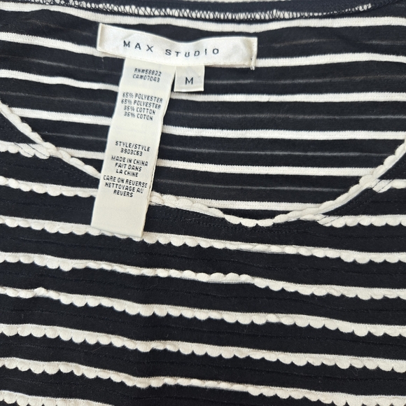 Max Studio Black and White Striped Mini Dress - Picture 2 of 6